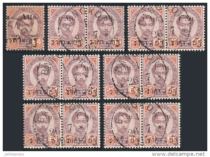 Small Lot Of Overprinted Stamps, VF Quality! - Thaïlande