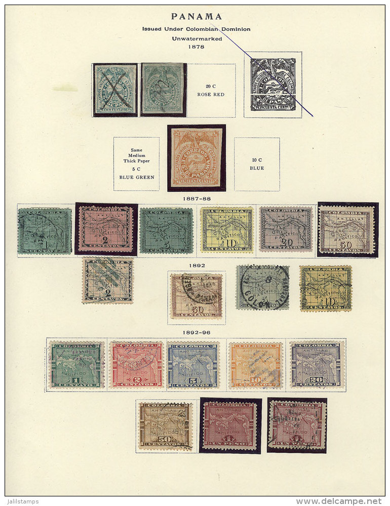 Collection On Scott Album Pages, Including Good Values, High Catalog Value, Fine To VF General Quality, Low Start! - Panamá