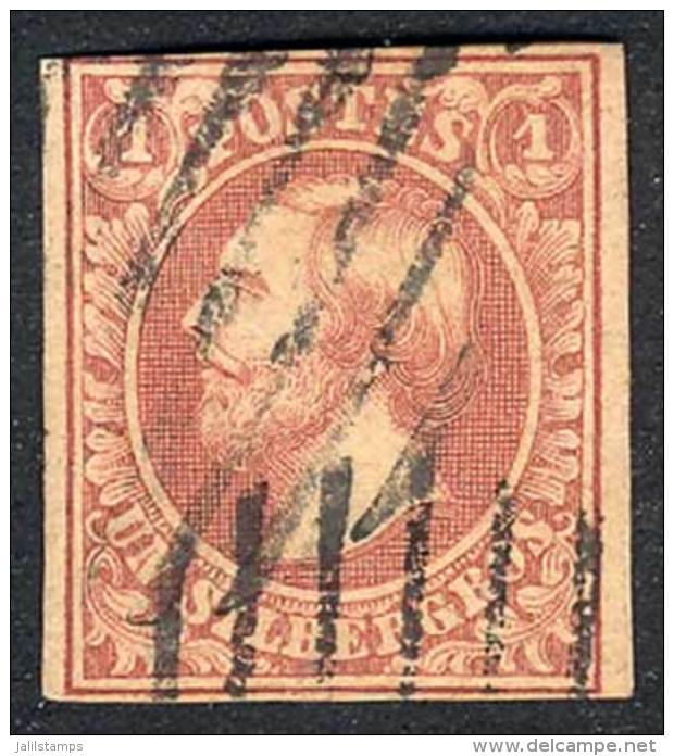 Sc.2, 1852 Grand Duke William 1Sg. Redish-chestnut, Used, Thick Paper, Very Fine Quality, Catalog Value US$125 - Otros & Sin Clasificación