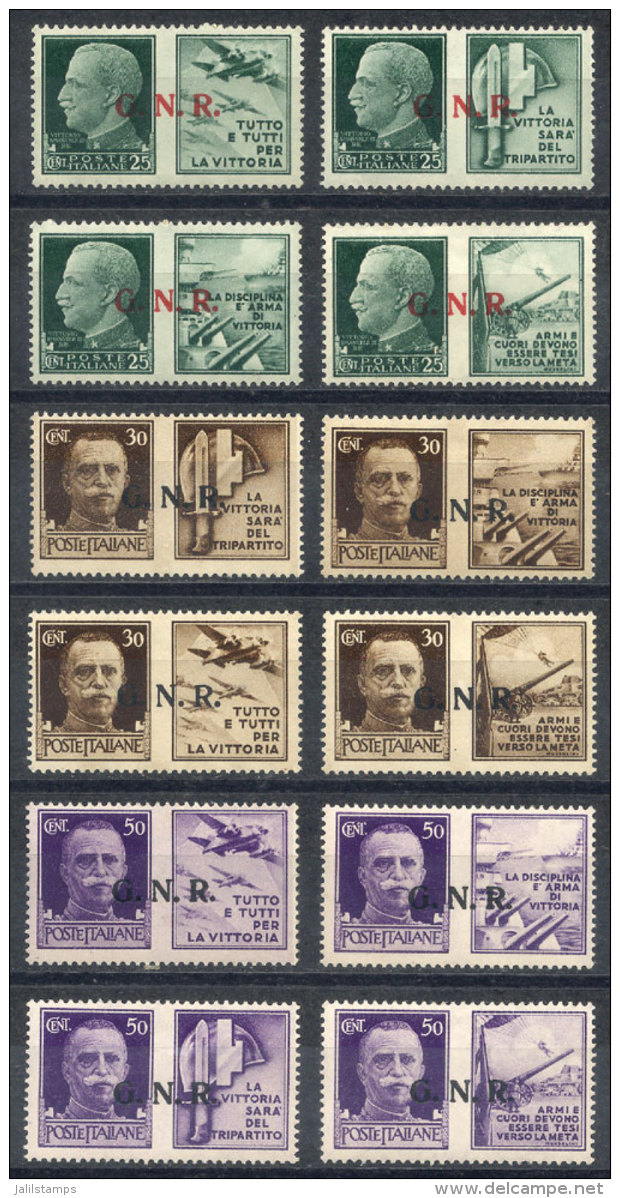 Sassone 13/24, Complete Set Of 12 Values, Verona Printing, Excellent Quality (very Lightly Hinged), Very Fresh, All... - Propagande De Guerre