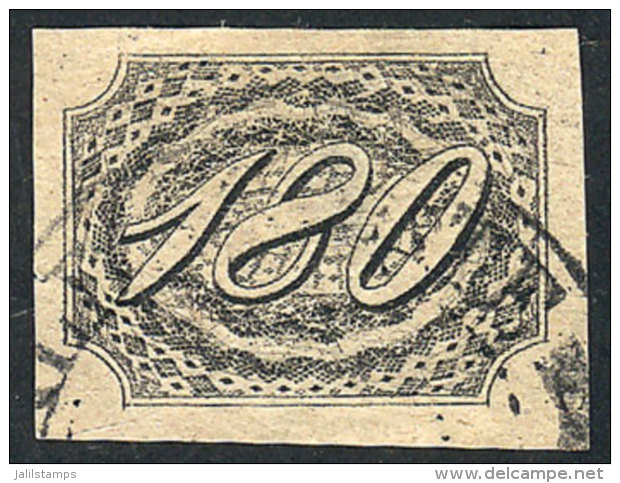 Sc.11, 1844/6 180R. Black, Used, Very Wide Margins And Very Fresh, With A Small Thin On Back Virtually... - Otros & Sin Clasificación