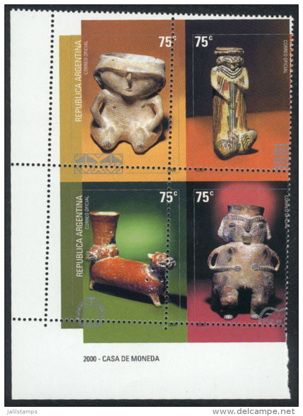 GJ.3101/4, 2000 Artistic Pieces Of Various Indigenous Cultures, Set Of 4 Values In Block Of 4 With VARIETY:... - Otros & Sin Clasificación