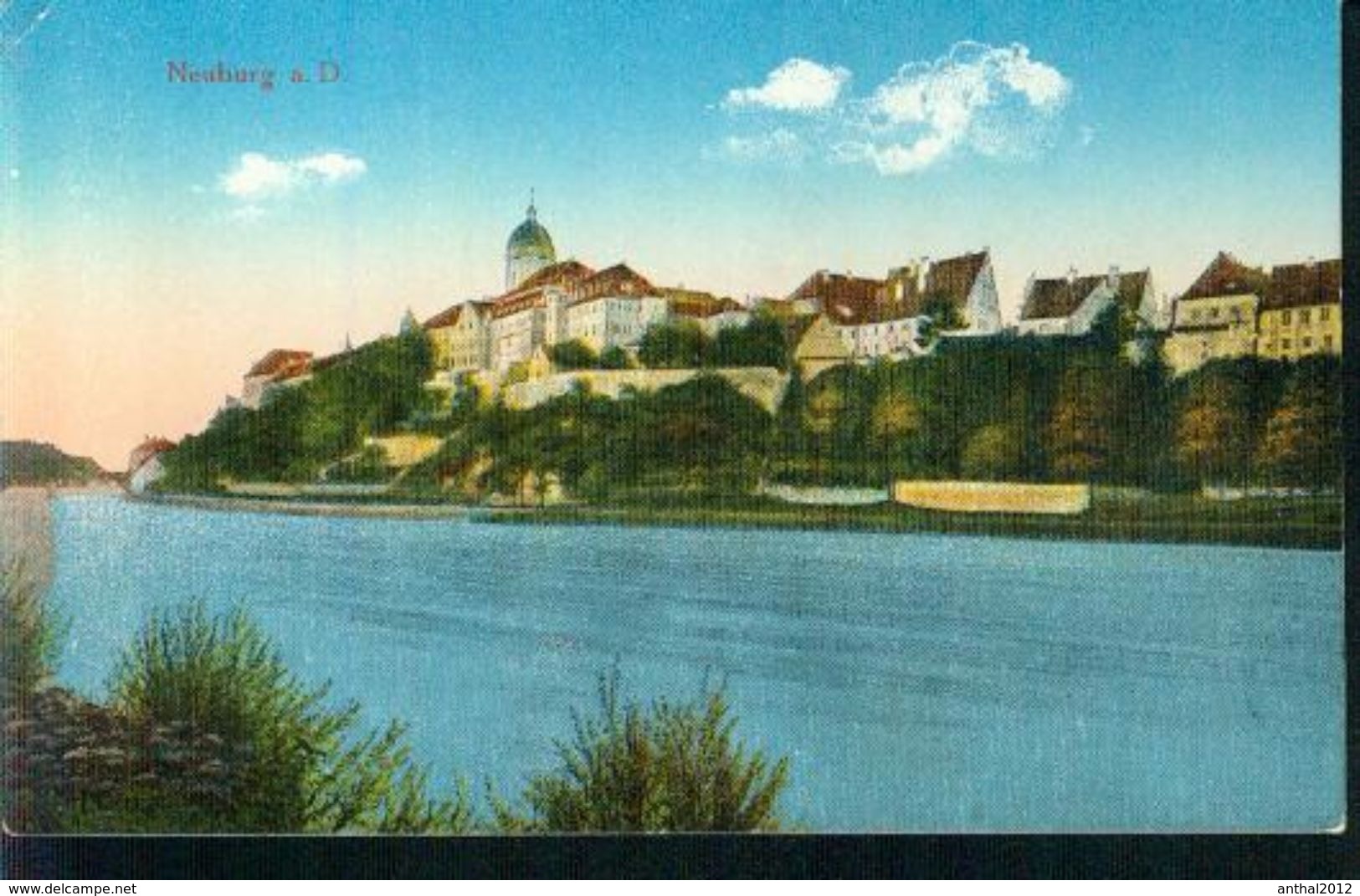 Rarität Litho Neuburg Donau Wohnhäuser Donau Um 1900 - Neuburg