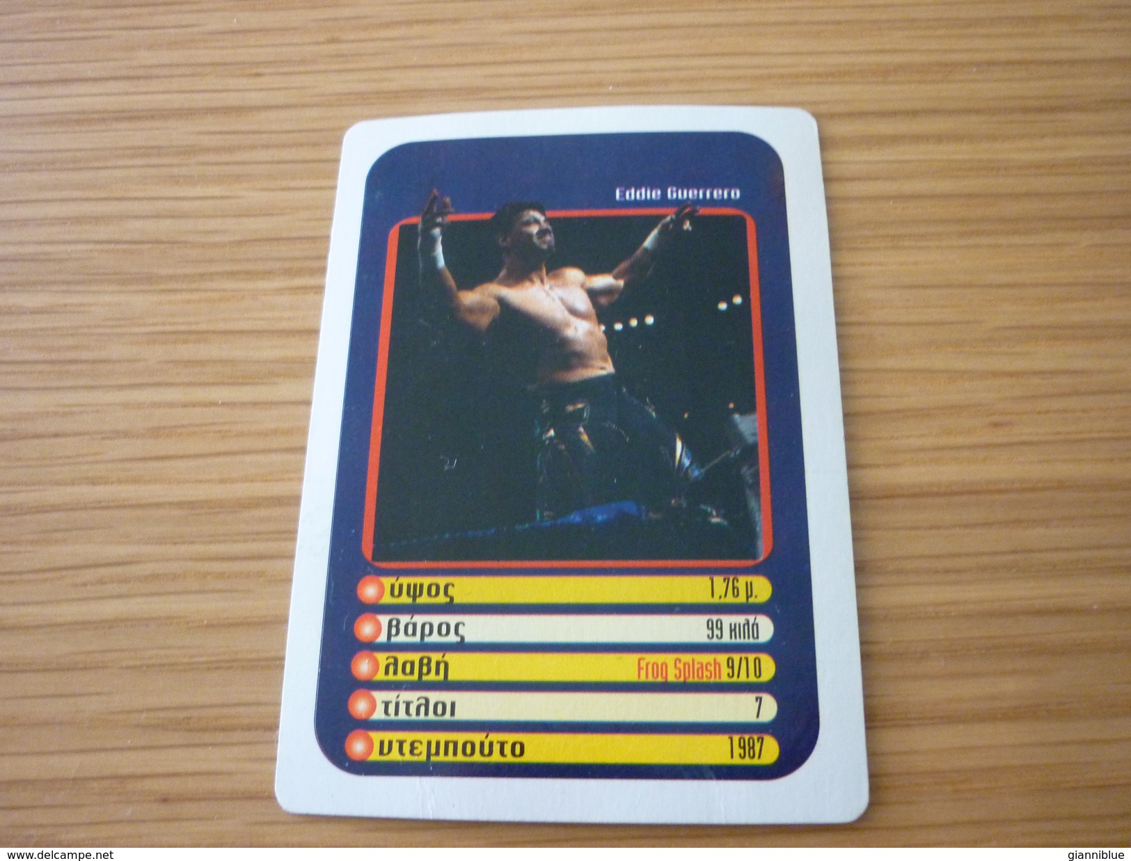 Eddie Guerrero WWE WWF Smackdown Smack Down Wrestling Stars Greece Greek Trading Card - Tarjetas