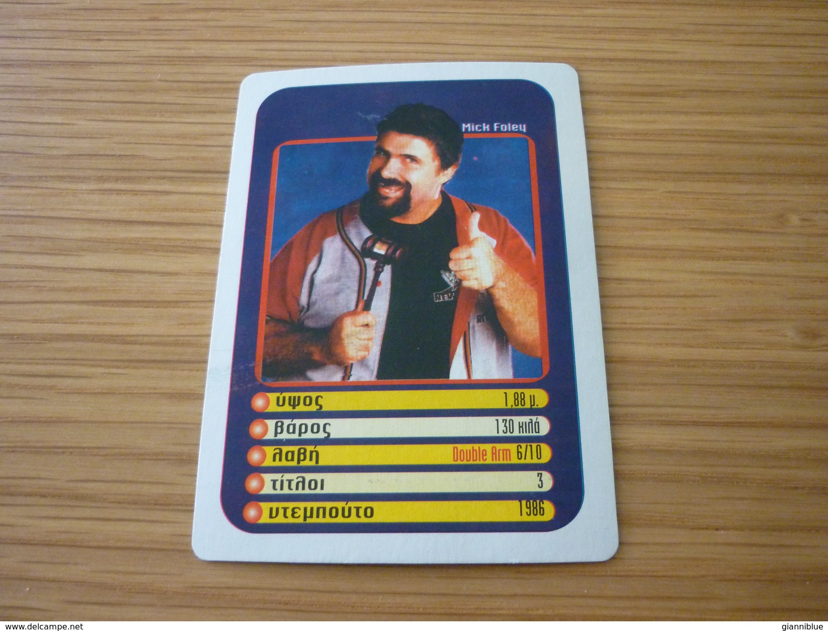 Mick Foley WWE WWF Smackdown Smack Down Wrestling Stars Greece Greek Trading Card - Trading-Karten