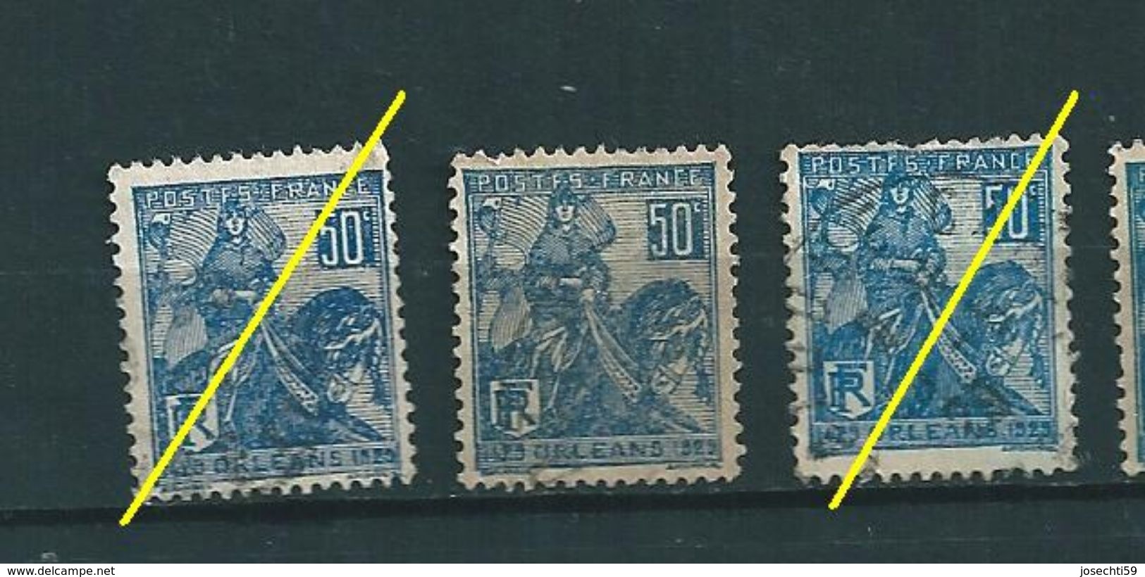 N° 257 Jeanne D´Arc 5ème Centenaire De La Délivrance D´Orléans 1429-1929 Bleu/gris - Used Stamps