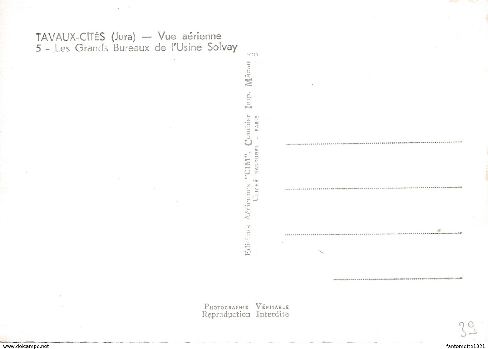 TAVAUX CITES LES GRANDS BUREAUX DE L'USINE SOLVAY (DIL302) - Tavaux