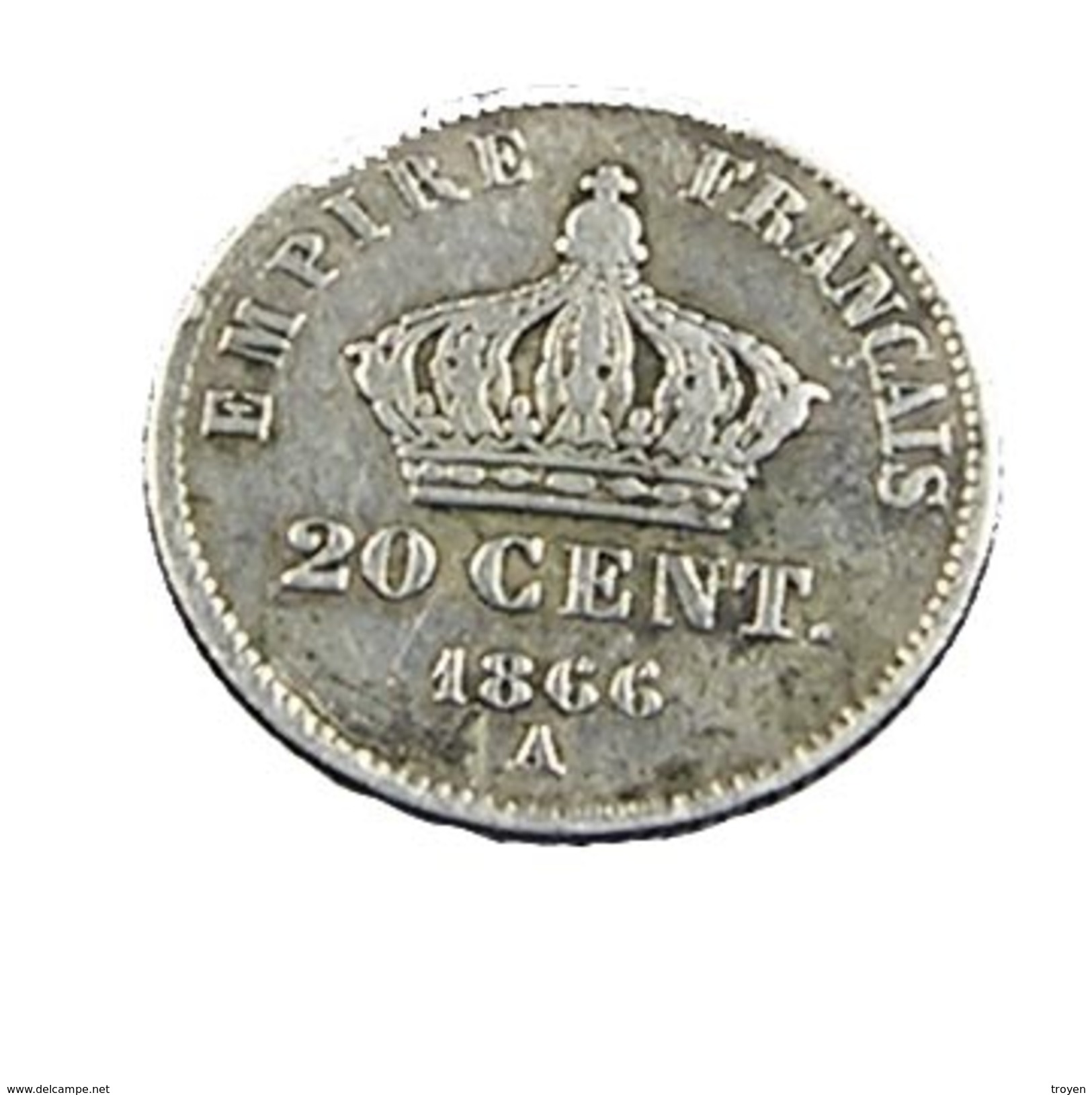 20 Centimes - Napoléon III - France - 1866 A - Argent - TB+ - - 20 Centimes