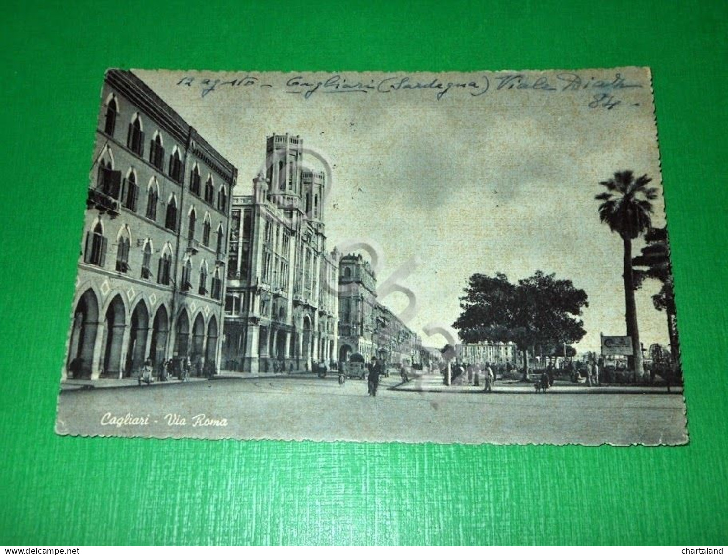 Cartolina Cagliari - Via Roma 1956 - Cagliari