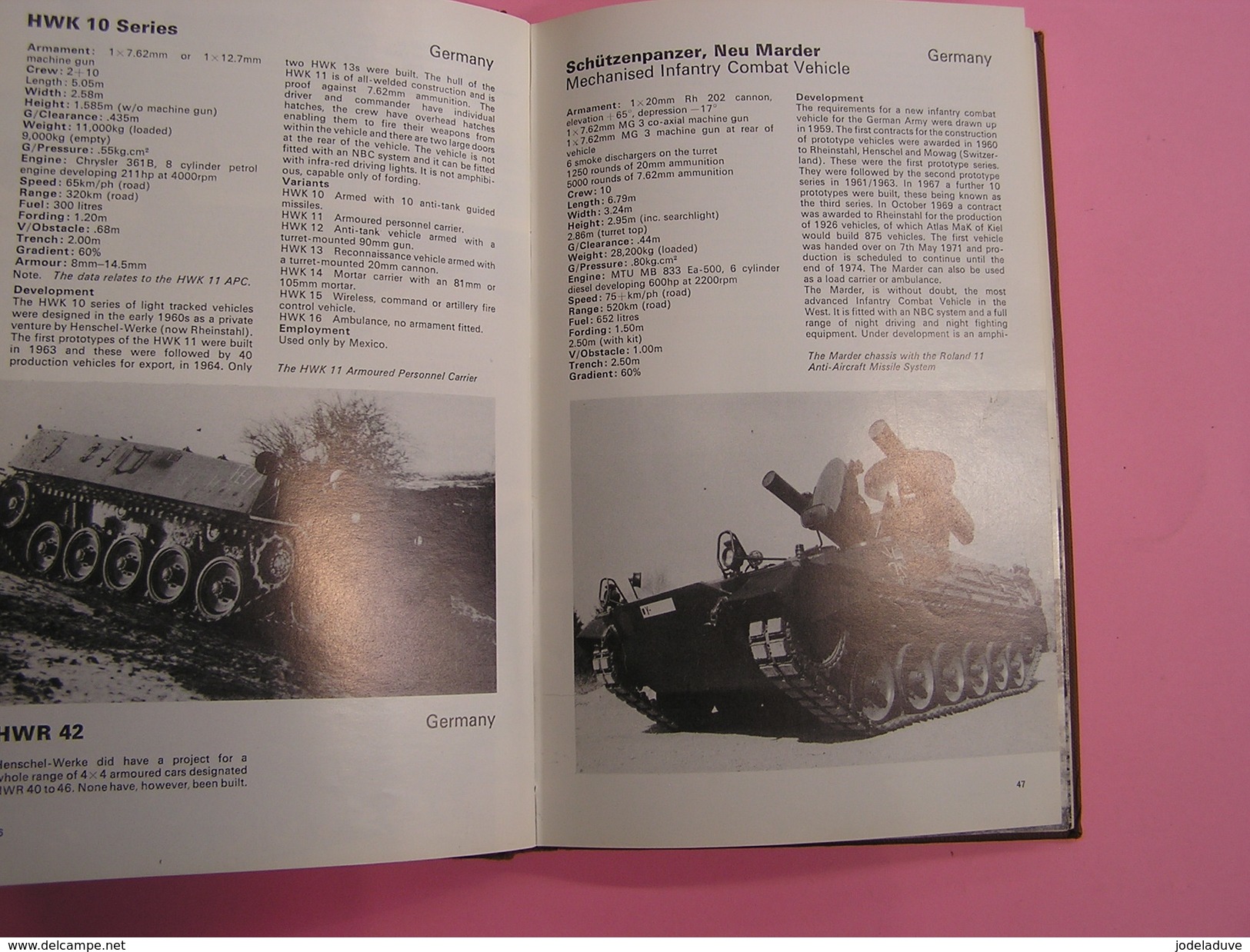 ARMOURED FIGHTING VEHICLES OF THE WORLD C.F. Foss Blindés Char Tank USA France Urss Israël Pays Bas Royaume Uni