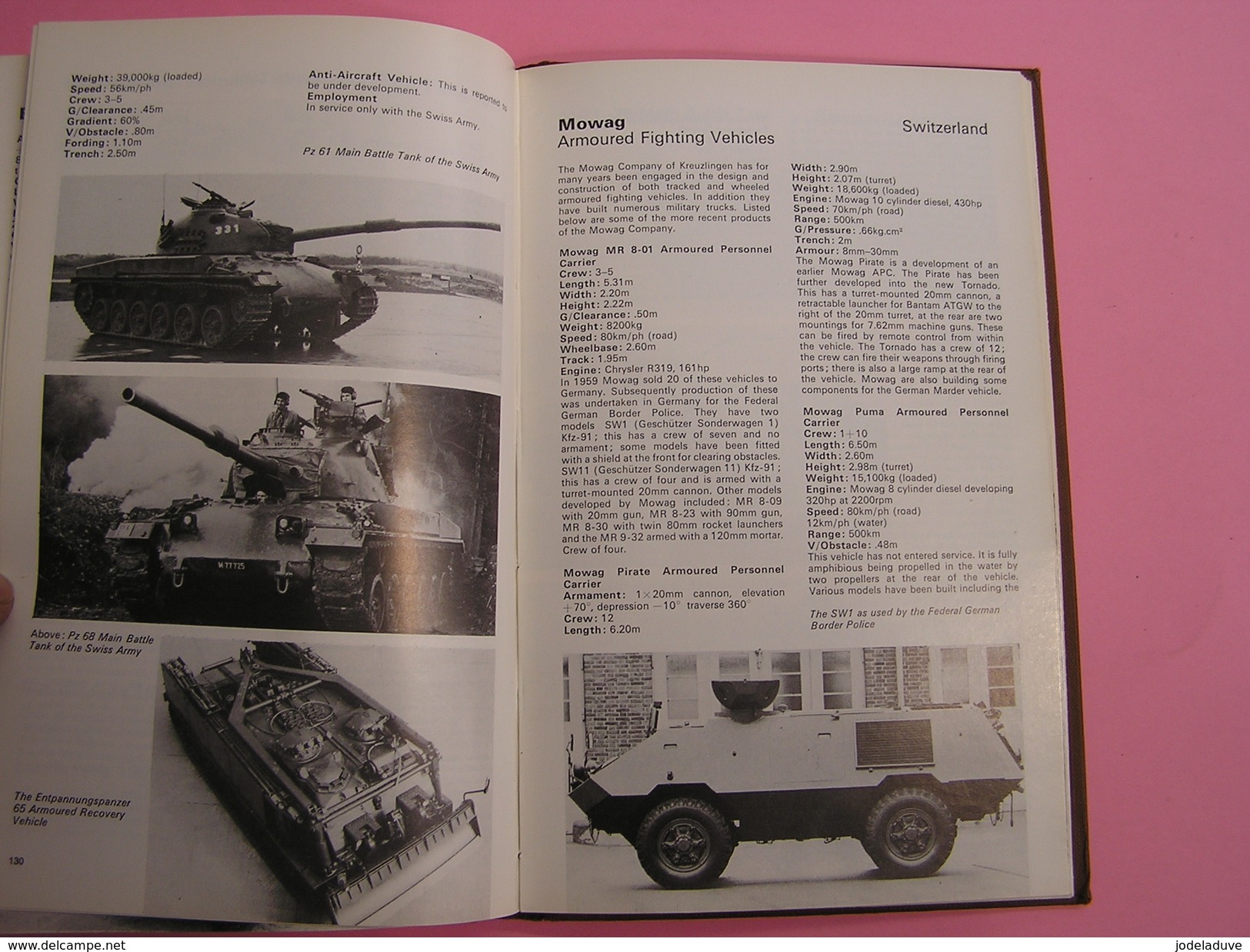 ARMOURED FIGHTING VEHICLES OF THE WORLD C.F. Foss Blindés Char Tank USA France Urss Israël Pays Bas Royaume Uni