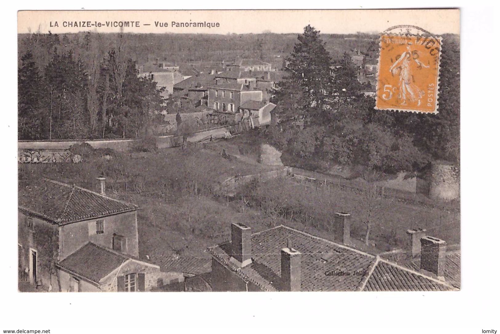 85 La Chaize Le Vicomte Vue Panoramique Cachet 1921 - La Chaize Le Vicomte