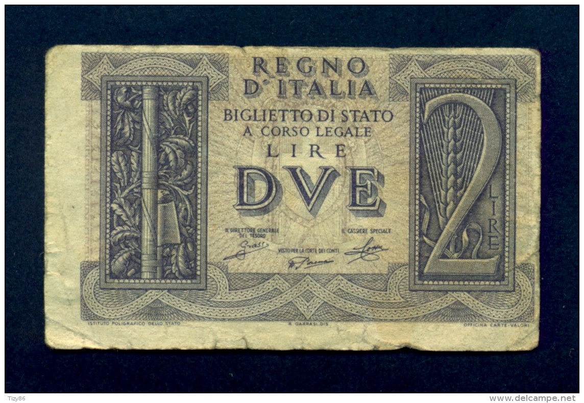 Banconota 2 Lire Italia Impero 14-11-1939 BB - Italia – 2 Lire