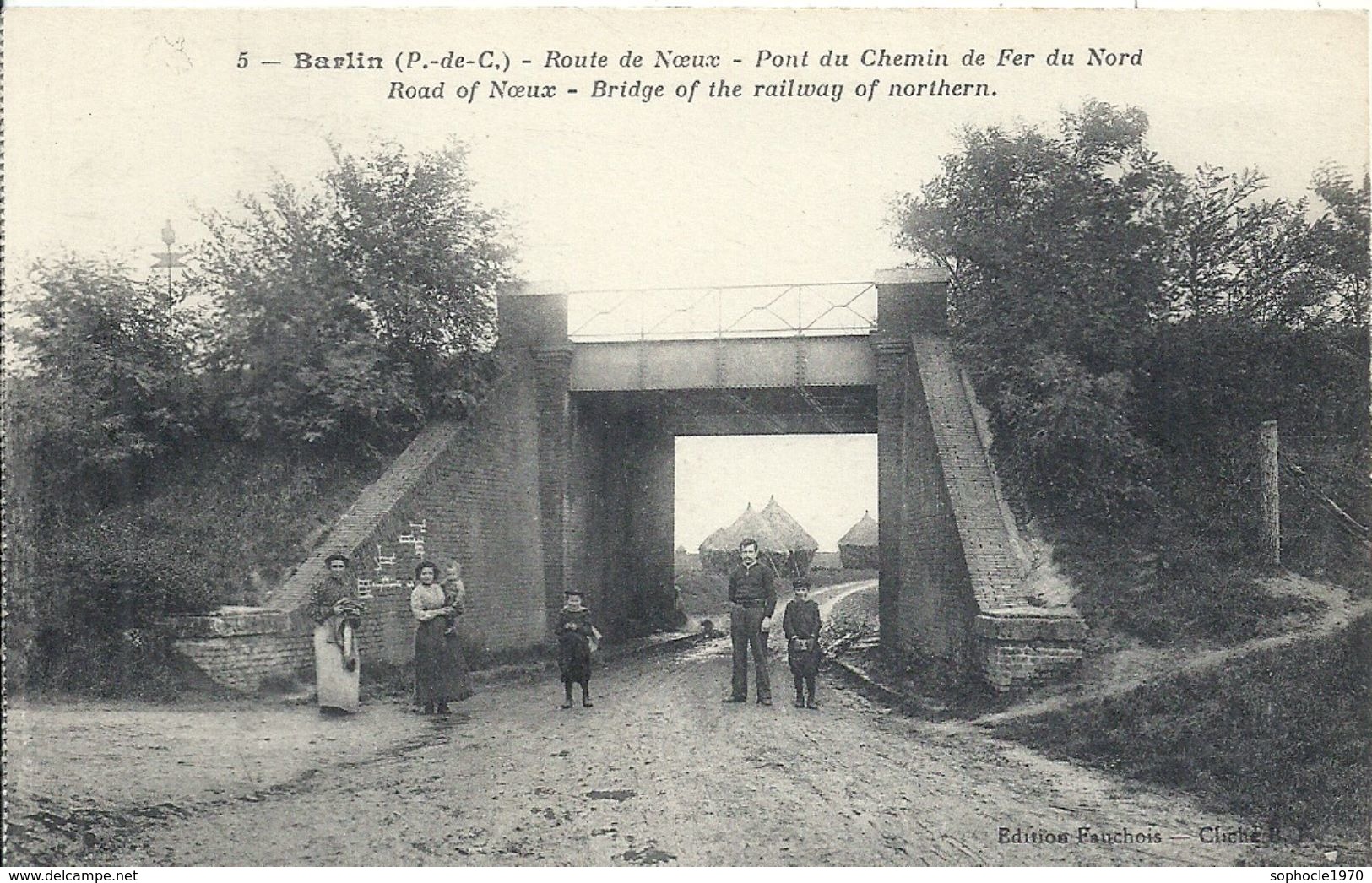 PAS DE CALAIS - 62 -BARLIN - Routee Noeux Pont De Chemin De Fer - Animation - Barlin