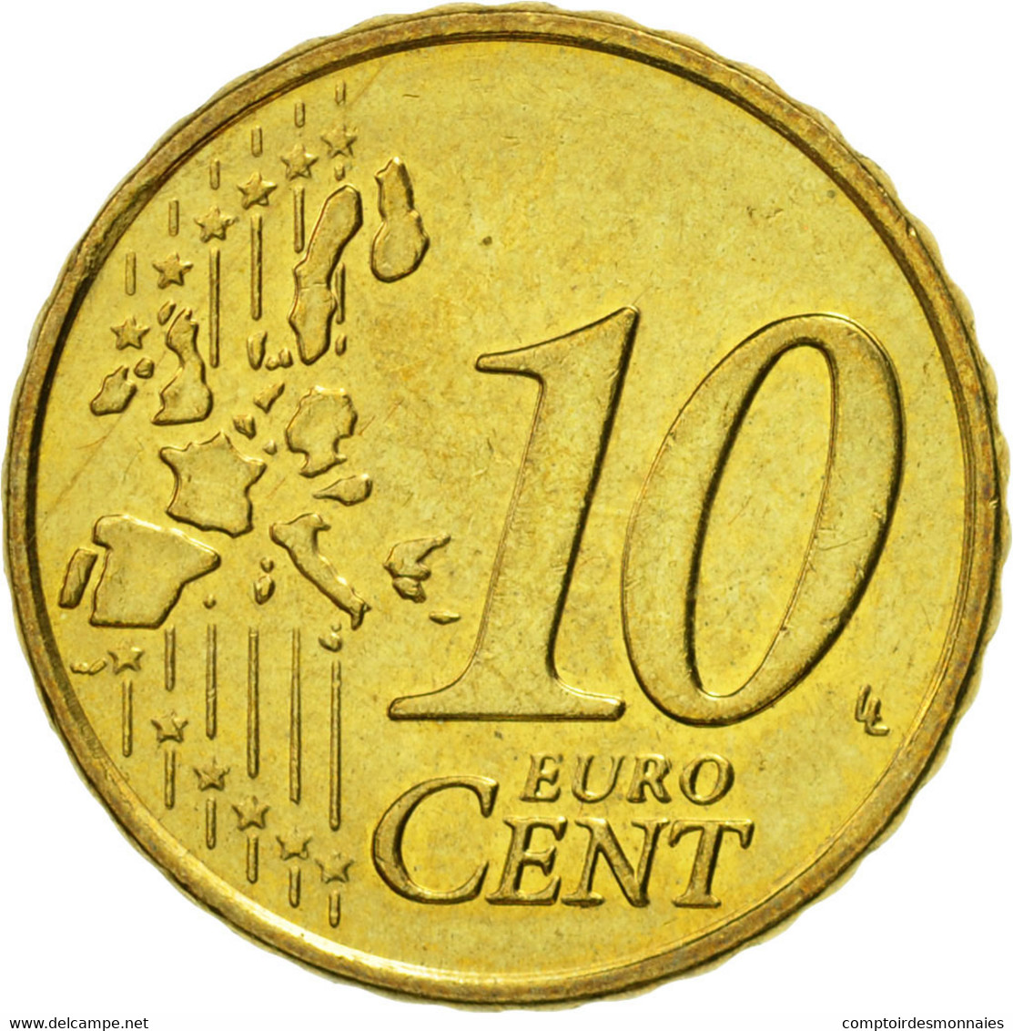 IRELAND REPUBLIC, 10 Euro Cent, 2003, TTB, Laiton, KM:35 - Irland