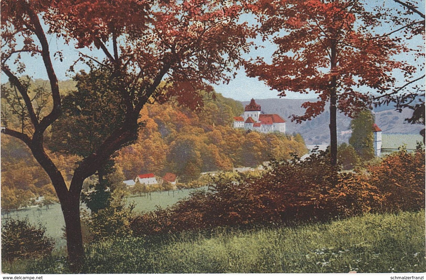 NOD Photochromie AK Schloß Kuckuckstein Liebstadt Herbst Göppersdorf Pirna Jägerhof Rehefeld Serie III Nenke Ostermaier - Liebstadt