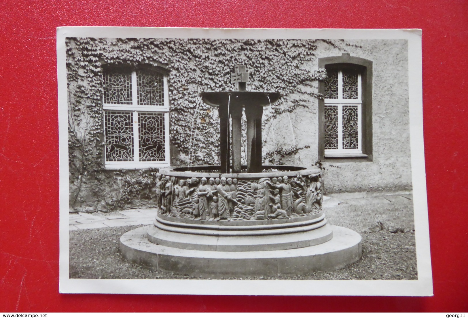 Abtei Vom Heiligen Kreuz Herstelle - 1959 - Brunnen Kreuzgang - Beverungen Höxter - Benediktinerinnen Echt-Foto 1959 - Beverungen