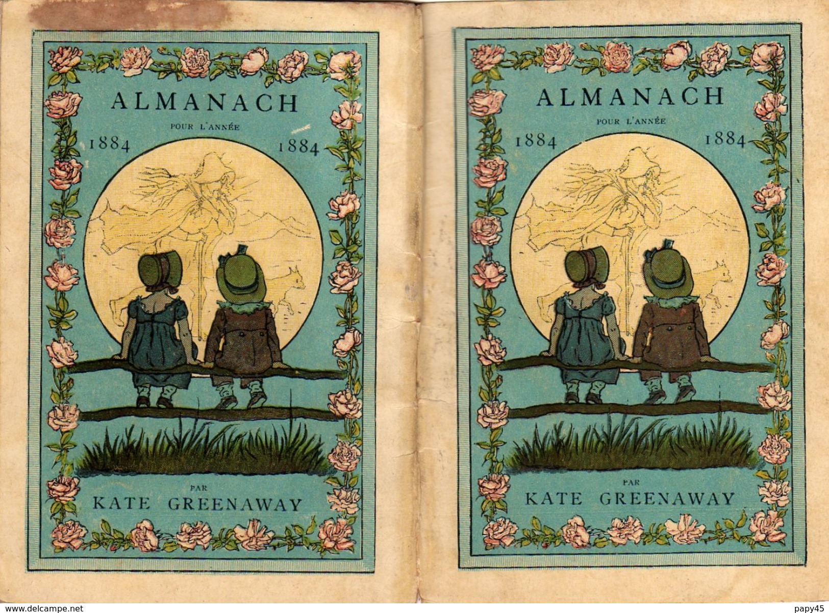 ALMANACH - CALENDRIER  1884   Par KATE GREENAWAY - Petit Format : ...-1900