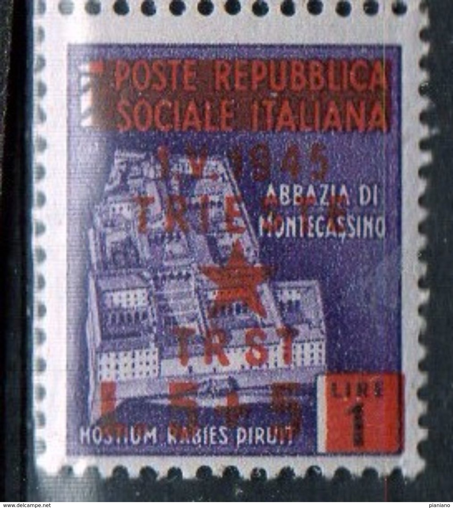 PIA - ITALIA OCCUPAZIONE JUGOSLAVA Di Trieste : 1945 : Francobolli Italiani Del 1944-45 - Sovrastampati (SAS 9) - Occ. Yougoslave: Trieste