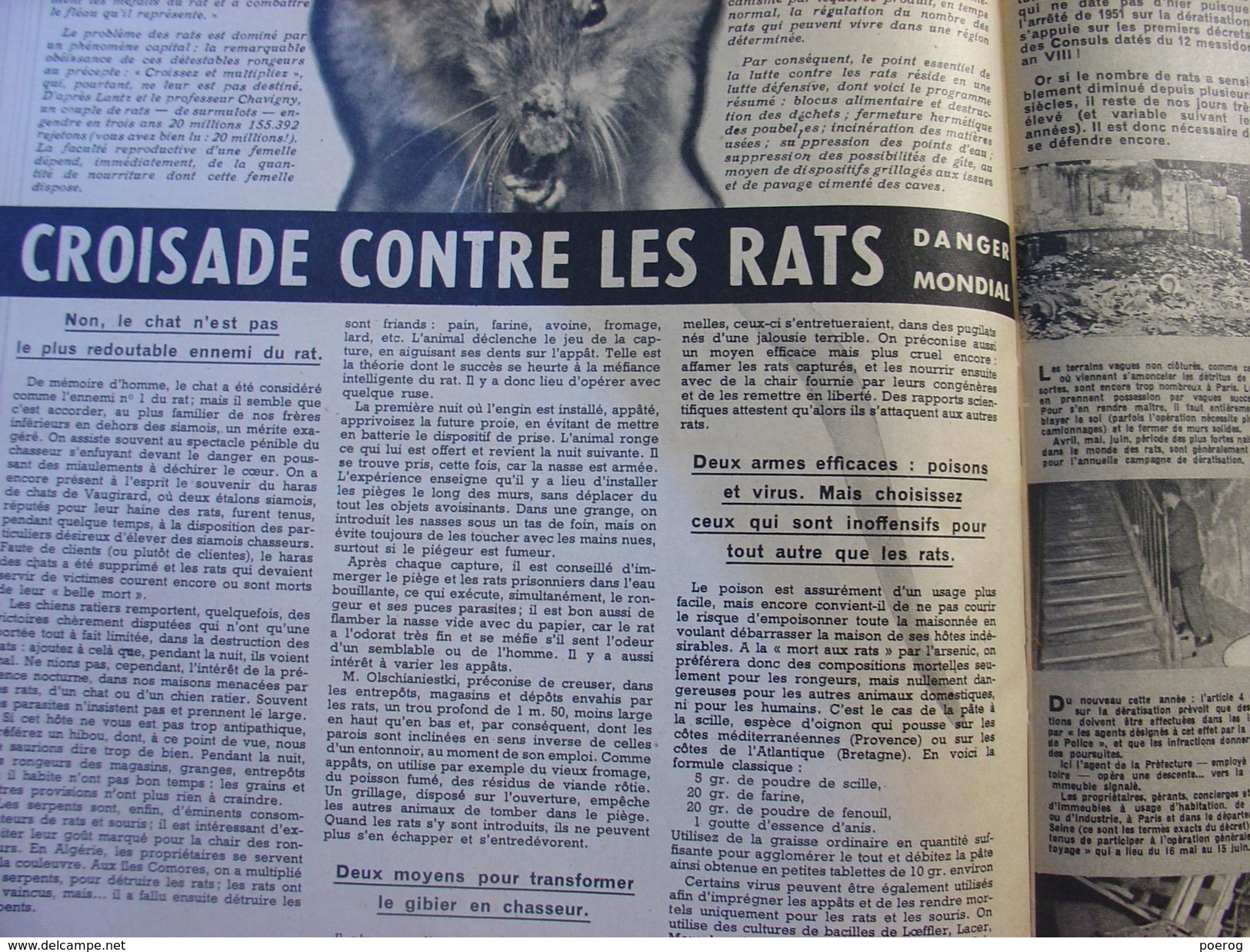 GUERIR n°187 de JUILLET 1951 - REVUE MEDICALE - VIE SEXUELLE FOIE LIGNES DE LA MAIN TENSION GENOU TUBERCULOSE RATS