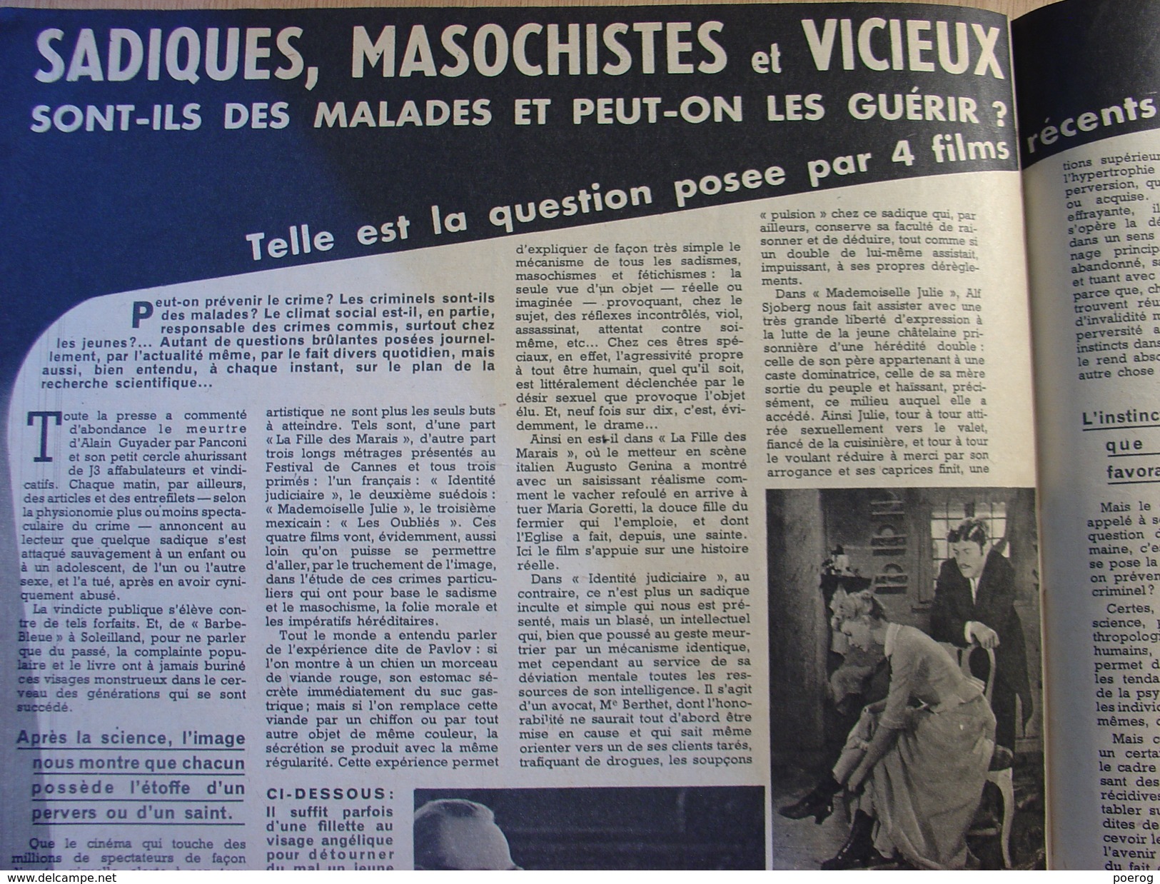 GUERIR n°187 de JUILLET 1951 - REVUE MEDICALE - VIE SEXUELLE FOIE LIGNES DE LA MAIN TENSION GENOU TUBERCULOSE RATS