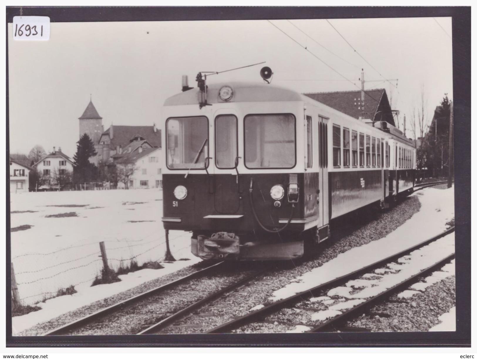 FORMAT 10x15cm - CARTE BVA - REPRO DES ANNEES 70-80 - LEB - CHEMIN DE FER LAUSANNE ECHALLENS BERCHER - TRAIN - BAHN - TB - Bercher