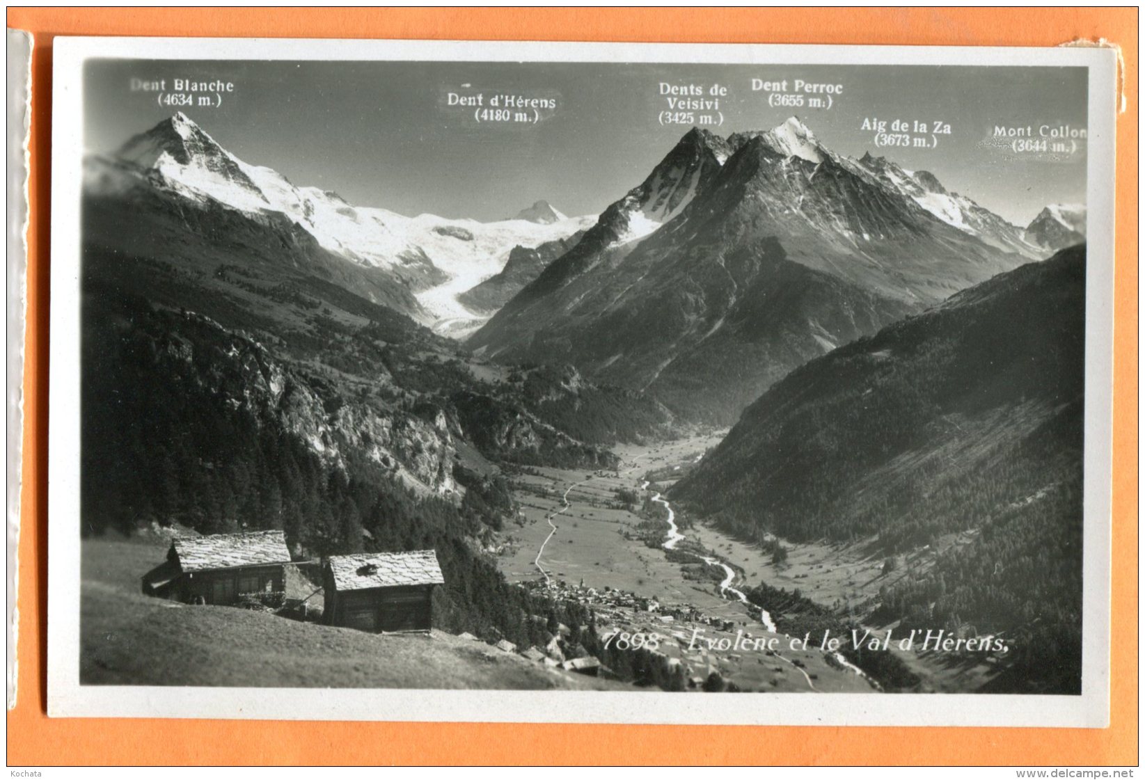 ALB308, Evolène , Val D'Hérens, Alpes Valaisannes, Dent Blanche, Dent D'Hérens Etc..., 7898, Non Circulée - Evolène