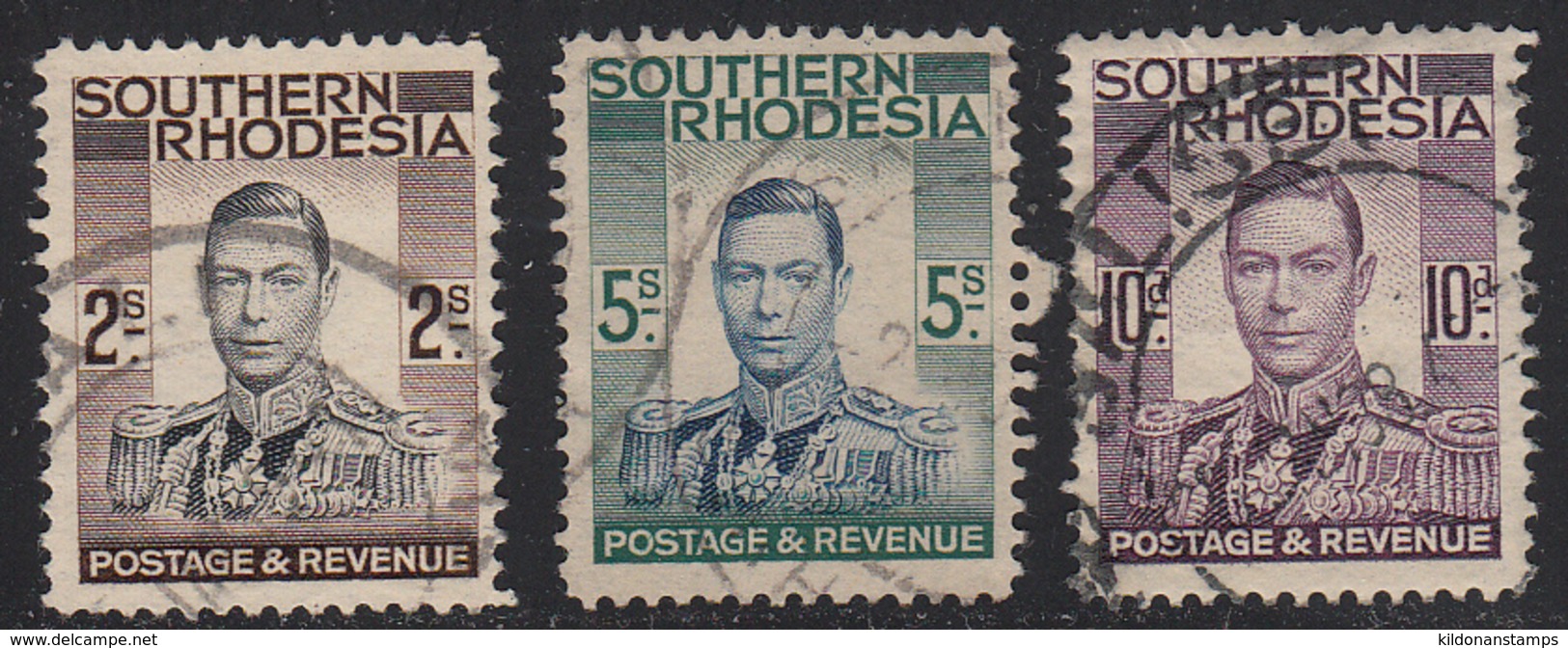 Southern Rhodesia 1937 Cancelled, Sc# , SG 47,50,52 - Southern Rhodesia (...-1964)