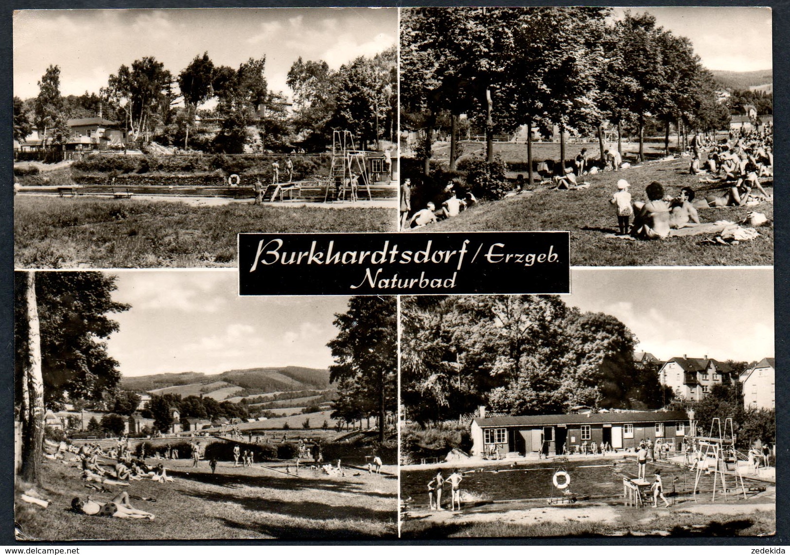 A5265 - Alte MBK Ansichtskarte - Burkhardtsdorf - Naturbad Freibad - Wieland - Neubert - Burkhardtsdorf