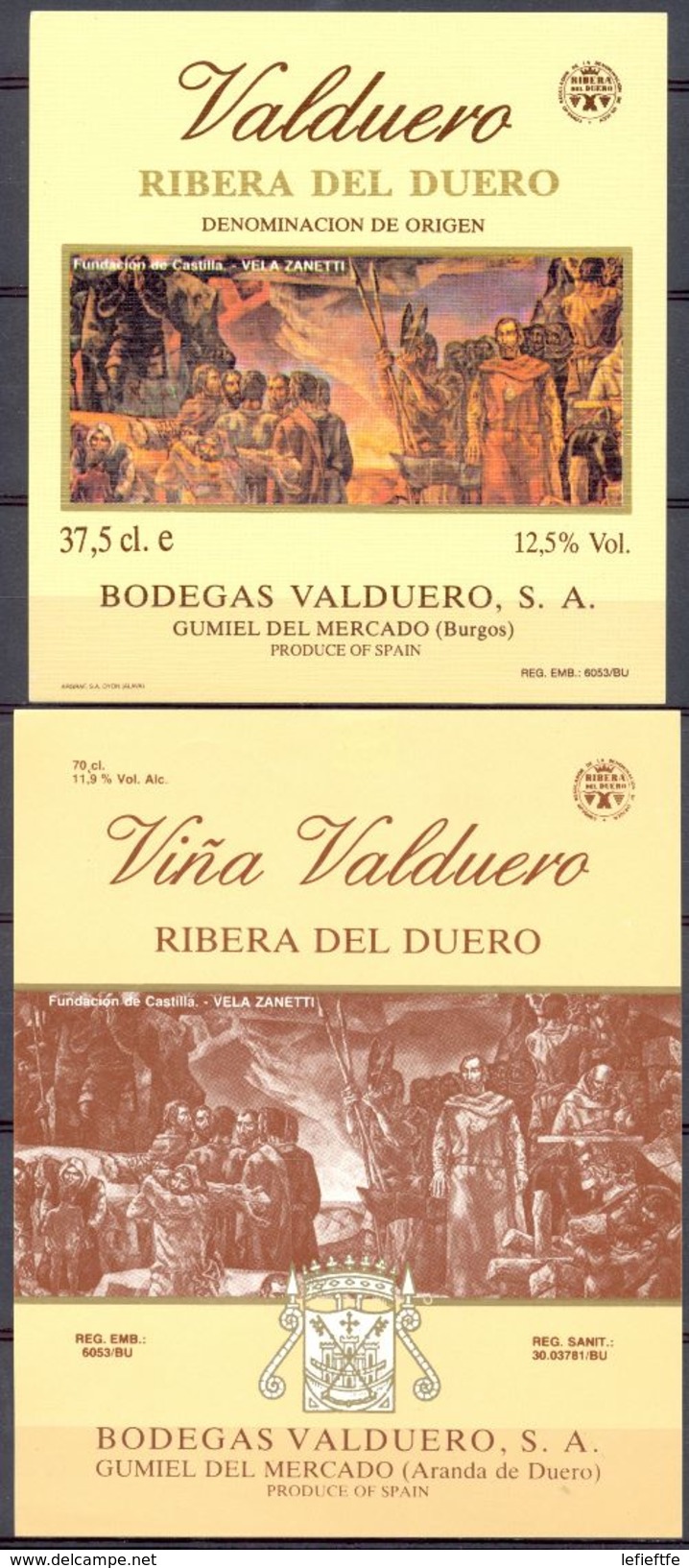 1038 - Espagne - Ribera Del Duero - Lot 10 étiquettes - - Rouges