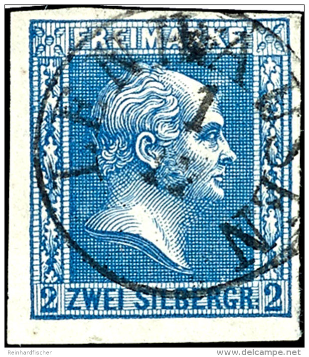 "LEHNHAUSE 1/12" Ekr. Auf 2 Sgr. Blau, Voll- Bis Breitrandig, Katalog: 11a OLEHNHAUSE 1 / 12 Single Circle On 2... - Autres & Non Classés