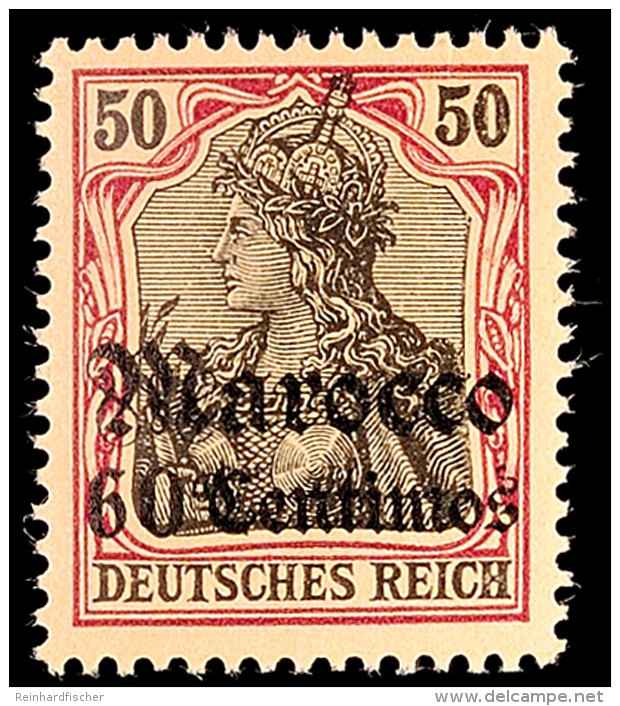 60 C. Auf 50 Pf. Tadellos Postfrisch, Mi. 70.-, Katalog: 28 **60 C. On 50 Pf. In Perfect Condition Mint Never... - Maroc (bureaux)