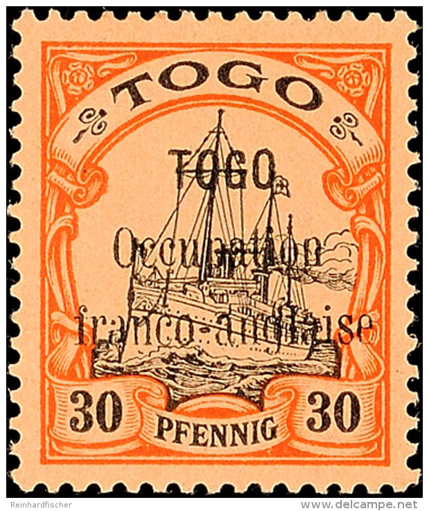 30 Pf. Tadellos Ungebraucht, Mi. 110.-, Katalog: 5 *30 Pf. In Perfect Condition Unused, Michel 110.-,... - Togo