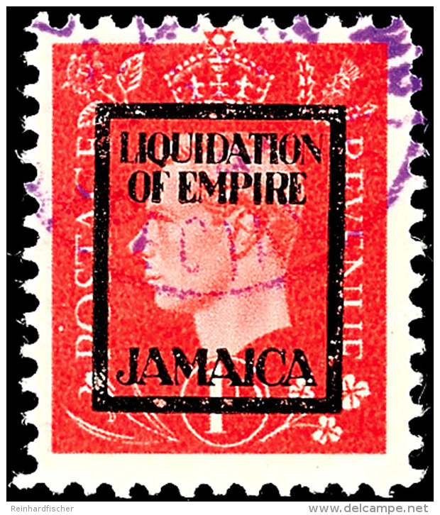 1 D Liquidation Of Empire, Jamaica, Tadellos Gestempelt, Fotokurzbefund Pieles BPP: "einwandfrei", Mi. 120.-... - Autres & Non Classés