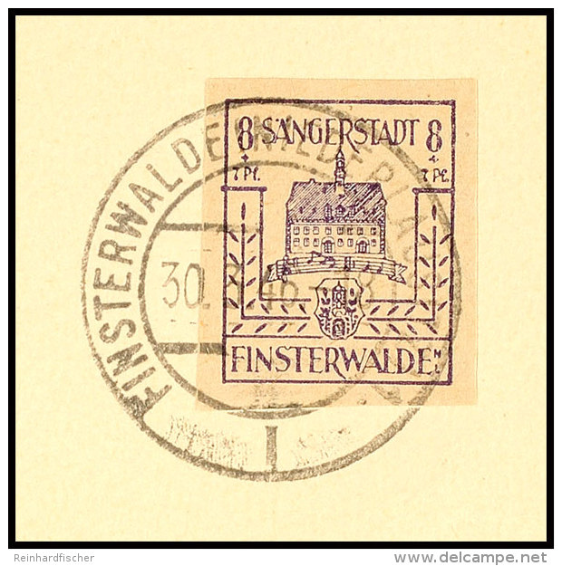 8+7 Pf. Dunkelblauviolett, Seltene Fehlfarbe, Tadelloses Briefst&uuml;ck, Gepr. Dr. Arenz, Mi. 200.-, Katalog: 5b... - Finsterwalde