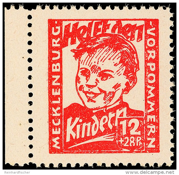 12 + 28 Pfg Kinderhilfe Dunkelrosa Tadellos Postfrisch, Gepr. Kramp BPP, Mi. 80.-, Katalog: 28b **12 28 Pfg... - Autres & Non Classés