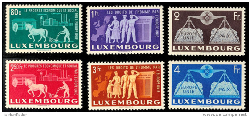 1951, Europ&auml;ische Einigung, Postfrischer Kabinetsatz, Mi. 220,-, Katalog: 478/83 **1951, European... - Autres & Non Classés