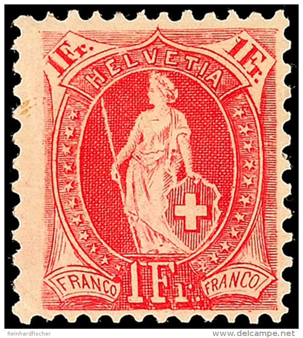 25 C.- 1 Fr. Stehende Helvetia, Komplett Ungebraucht, Mi. 200.-, Katalog: 67/70 *25 C. 1 Fr. Standing Helvetia,... - Autres & Non Classés