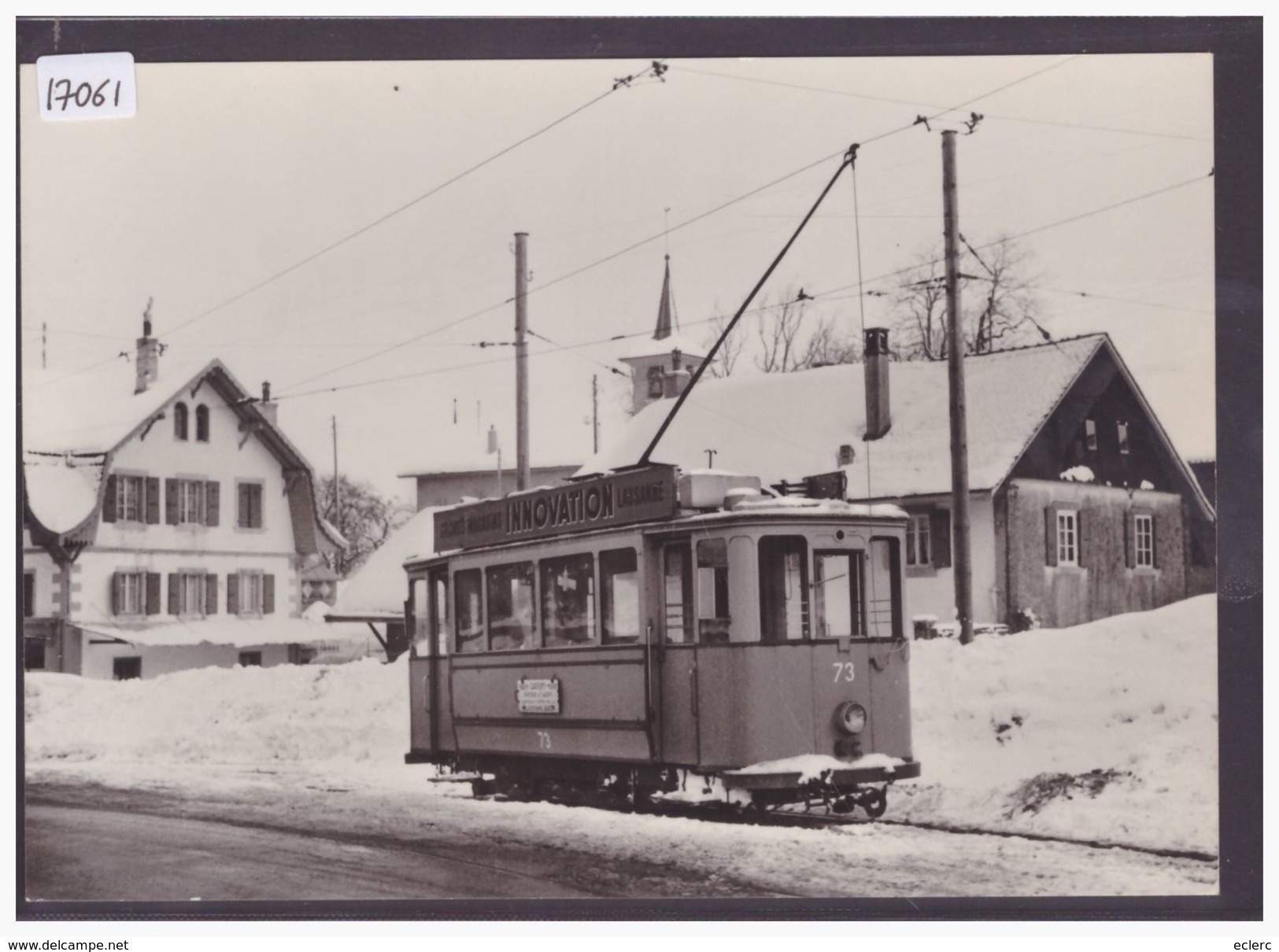 FORMAT 10x15cm - REPRO ANNEES 70-80 - A SAVIGNY - CARTE BVA - TL - TRAMWAY LAUSANNOIS - TRAIN - BAHN - TB - Savigny