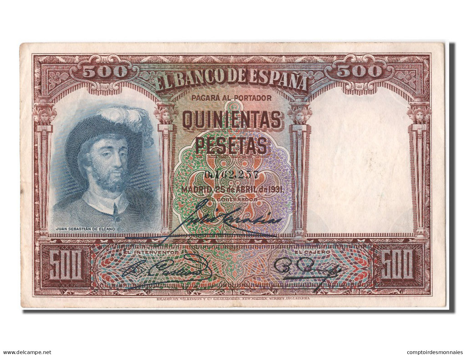 Billet, Espagne, 500 Pesetas, 1931, 1931-04-25, KM:84, TTB+ - 500 Pesetas