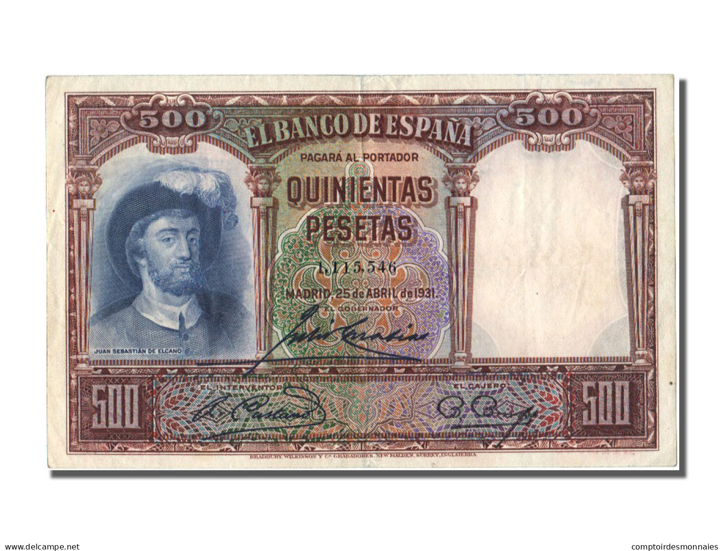 Billet, Espagne, 500 Pesetas, 1931, 1931-04-25, KM:84, TTB+ - 500 Pesetas