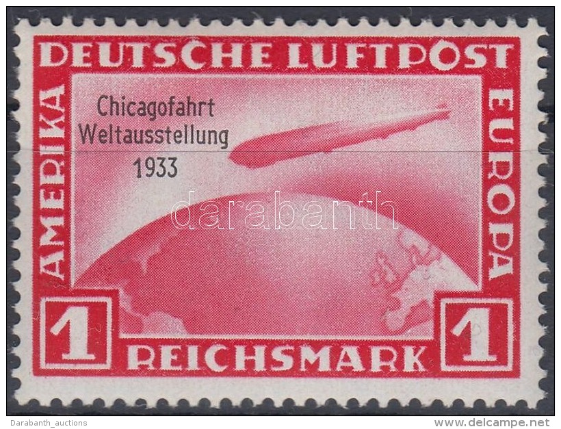 ** 1933 Chicagofahrt 1M Mi 496 (1 R&ouml;vid Fog Bal Oldalon / Short Perf On The Left) (Mi EUR 3.400.-) - Sonstige & Ohne Zuordnung