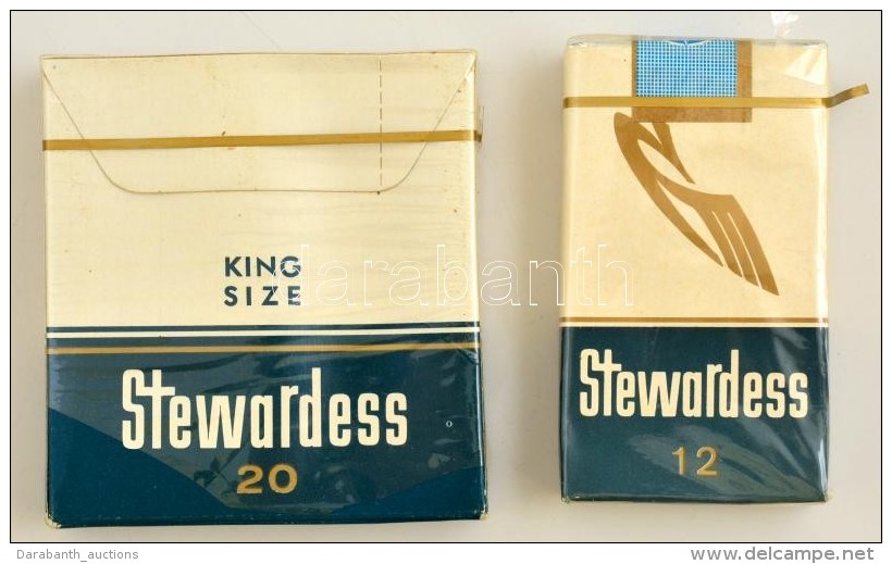 'STEWARDESS' Bontatlan Csomag Cigaretta, 12 Sz&aacute;l, S&eacute;r&uuml;lt F&oacute;lia + 'STEWARDESS' Bontatlan... - Other & Unclassified