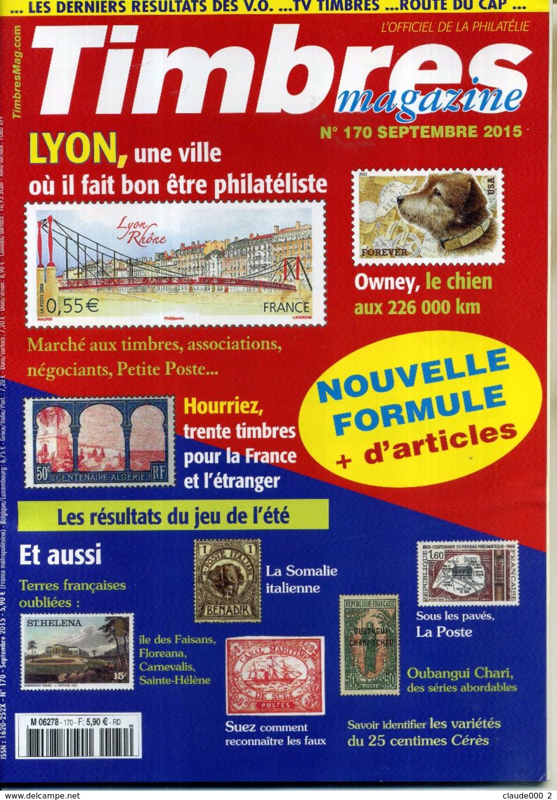 TIMBRES MAGAZINE ANNEE COMPLETE 2015 soit 11 Numéros