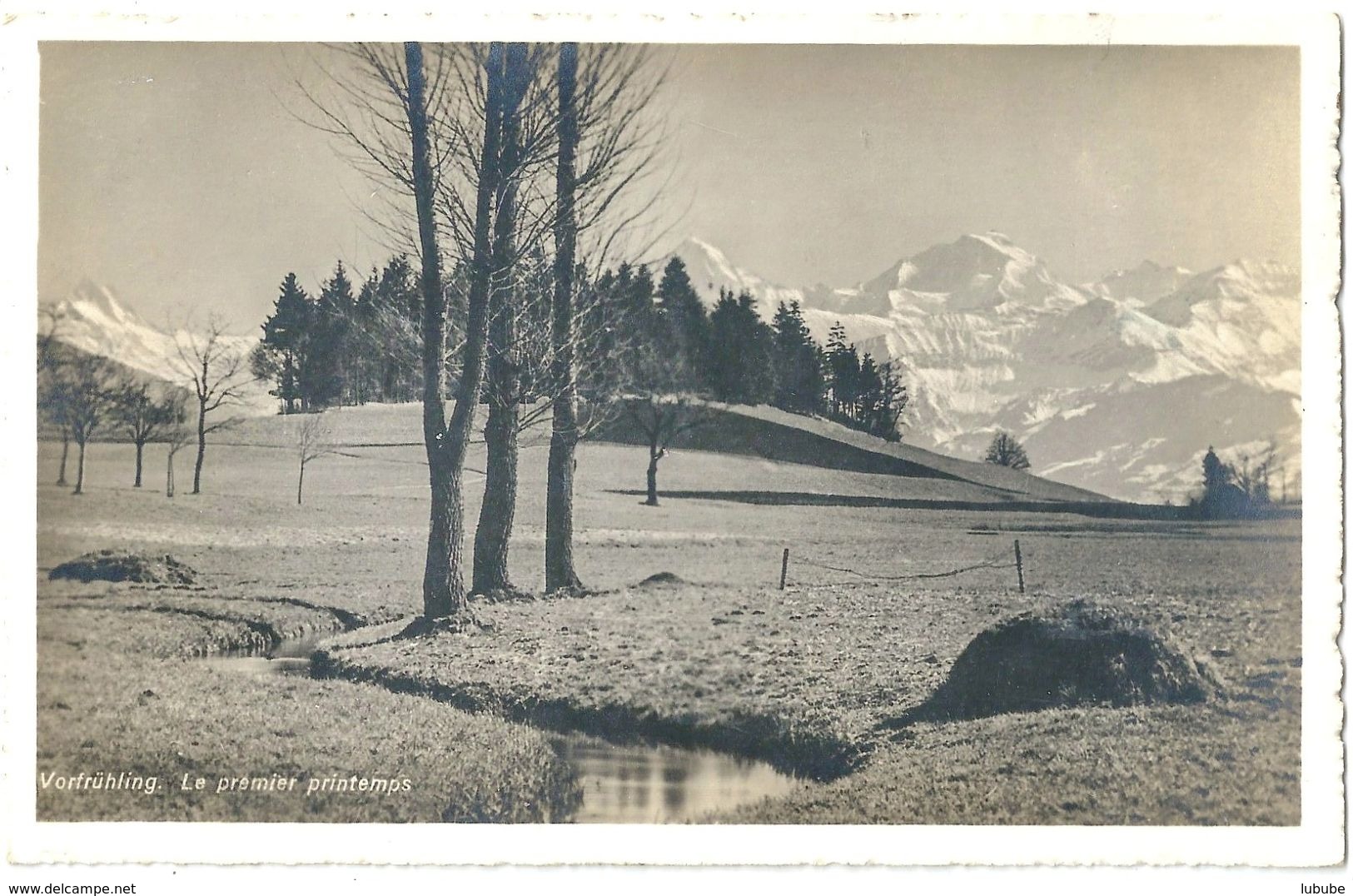 Heiligenschwendi - Blick Gegen Eiger Mönch Jungfrau          1930 - Heiligenschwendi