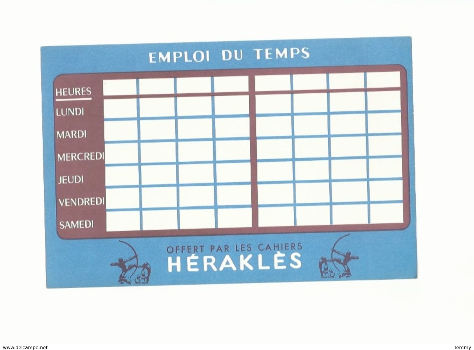 BUVARDS - LOT DE 3 - HERAKLES- EGYPTE - FAR-WEST - EMPLOI DU TEMPS - Enfants