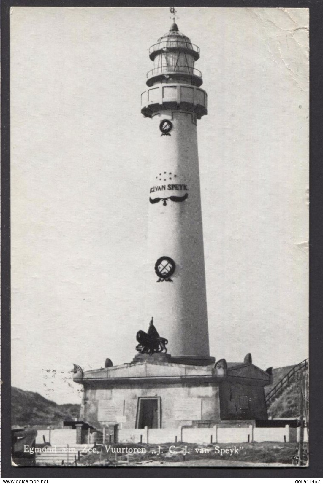 Egmond Aan Zee , Vuurtoren J.C.J Speyk 1959 -  Used  - See The 2 Scans For Condition.( Originalscan !!! ) - Egmond Aan Zee