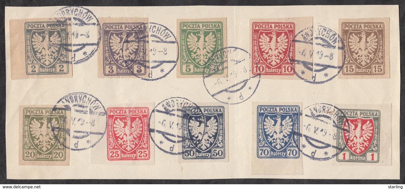 Poland 1919 Mi# 54-64 Used Not Complete 12.75 - Used Stamps