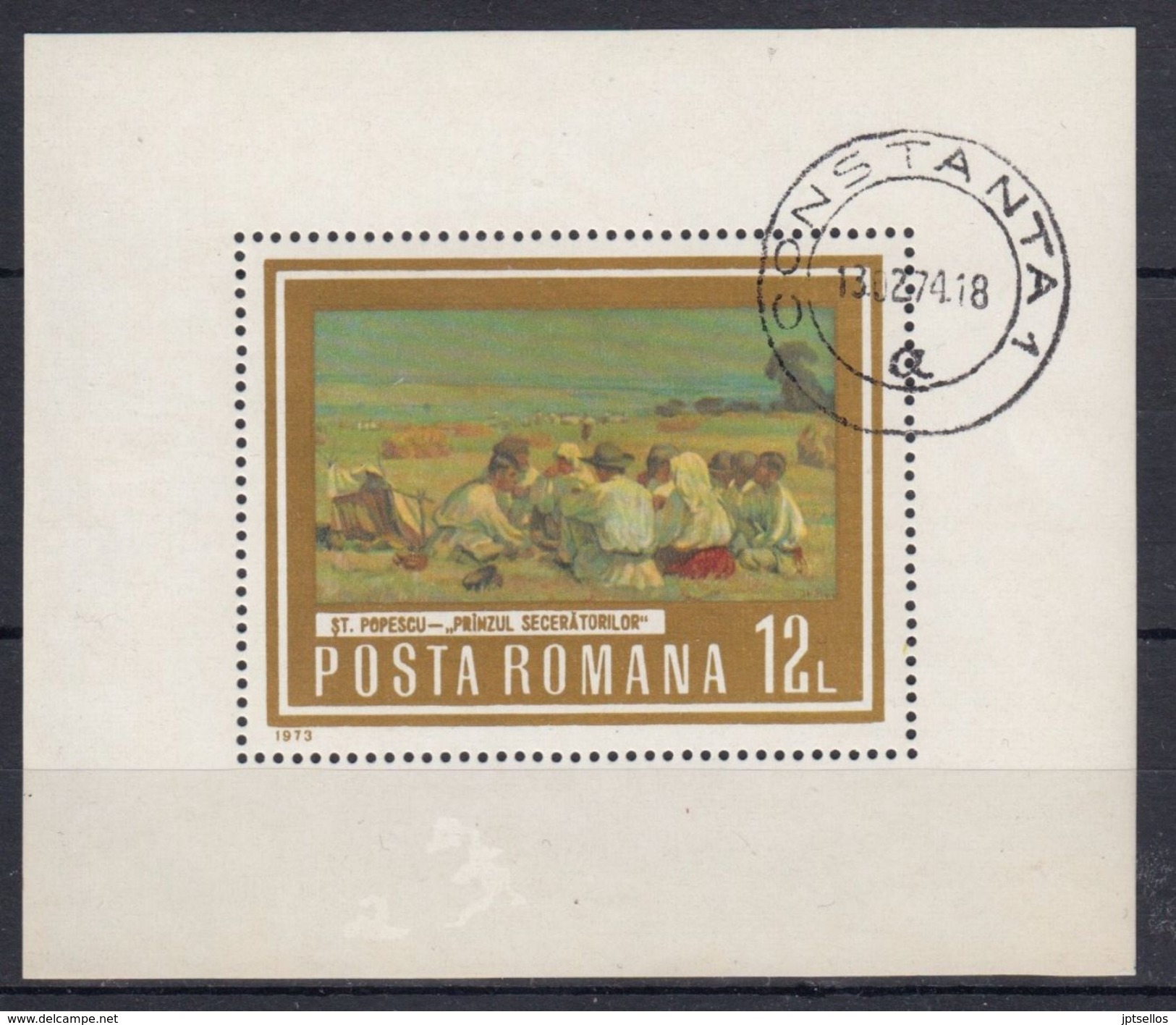 RUMANIA 1973 HB-110 USADO - Hojas Bloque