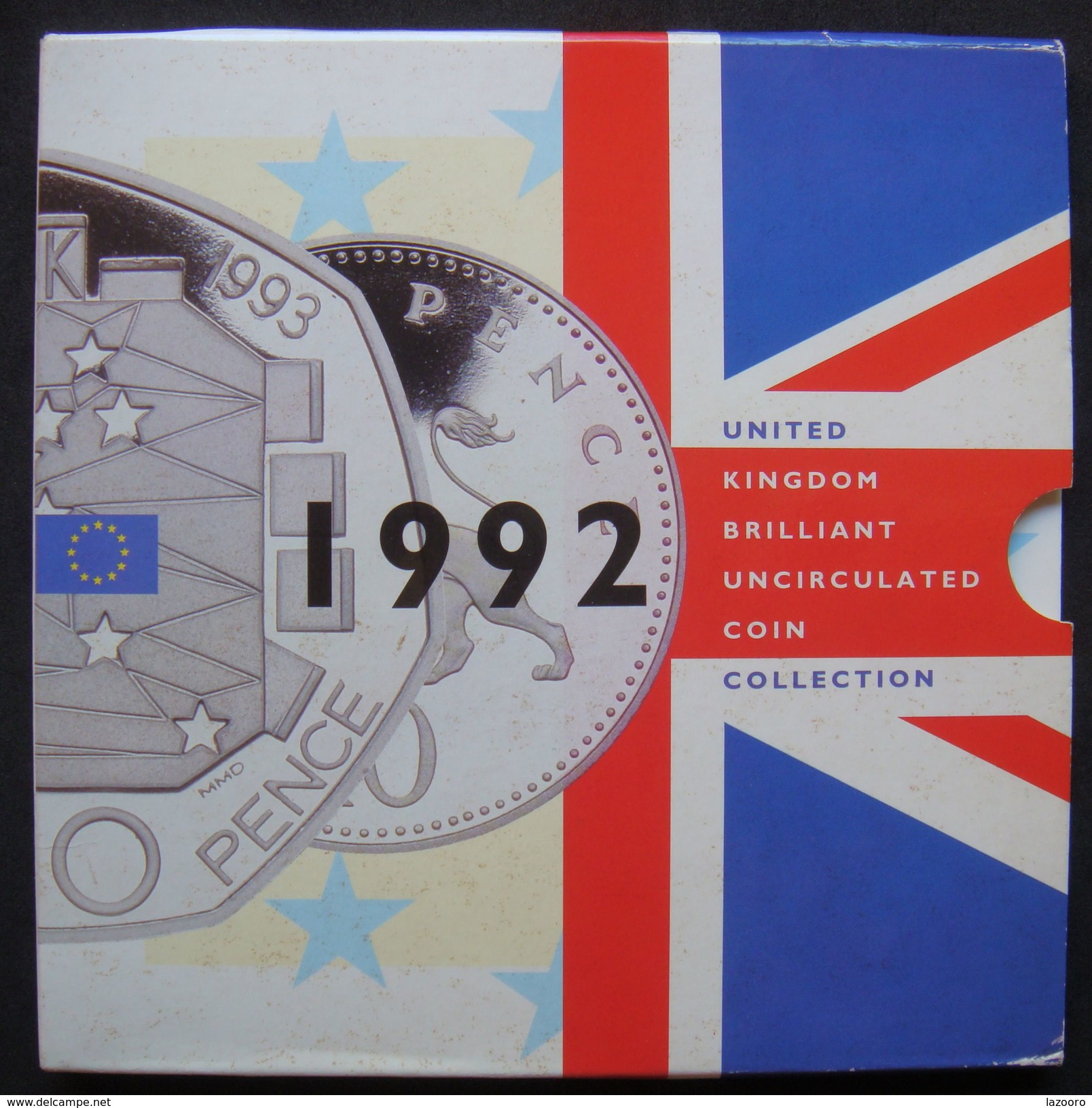 LaZooRo: 1992 Royal Mint UK BUNC Coin Collection, 9 Coins Set 1p - 1 £ Including RARE EEC 50p 1992 1993 - Nieuwe Sets & Proefsets